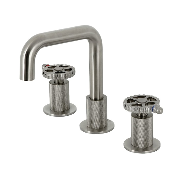 Widespread Bathroom Faucet with Push PopUp, Brushed Nickel